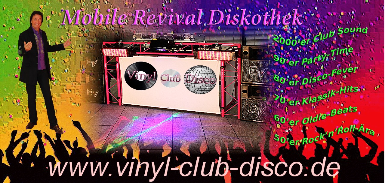 Die mobile Revival Disco mit DJ und Theke